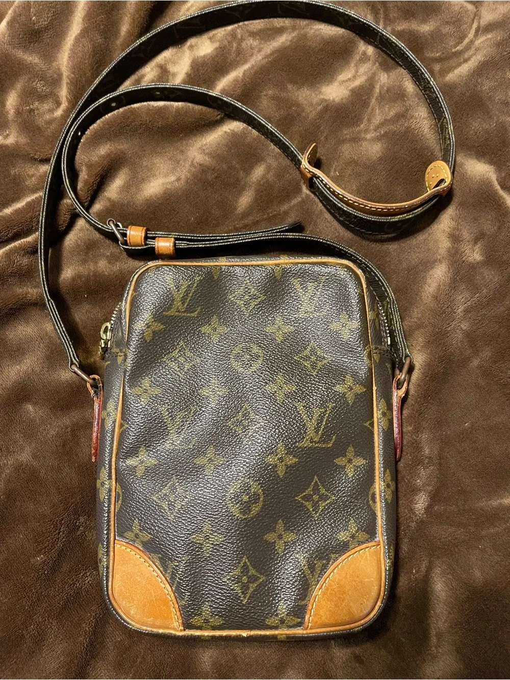 Louis Vuitton Monogram Canvas Messenger Bag in Brown and Tan